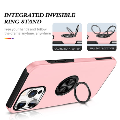 For iPhone 16 Magnetic Ring Holder Phone Case(Rose Gold) - iPhone 16 Cases by PMC Jewellery | Online Shopping South Africa | PMC Jewellery | Buy Now Pay Later Mobicred