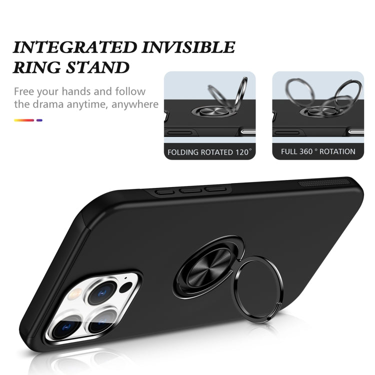 For iPhone 16 Pro Magnetic Ring Holder Phone Case(Black) - iPhone 16 Pro Cases by PMC Jewellery | Online Shopping South Africa | PMC Jewellery | Buy Now Pay Later Mobicred