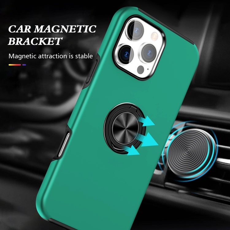 For iPhone 16 Pro Magnetic Ring Holder Phone Case(Dark Green) - iPhone 16 Pro Cases by PMC TechLife | Online Shopping South Africa | PMC TechLife | Buy Now Pay Later Mobicred