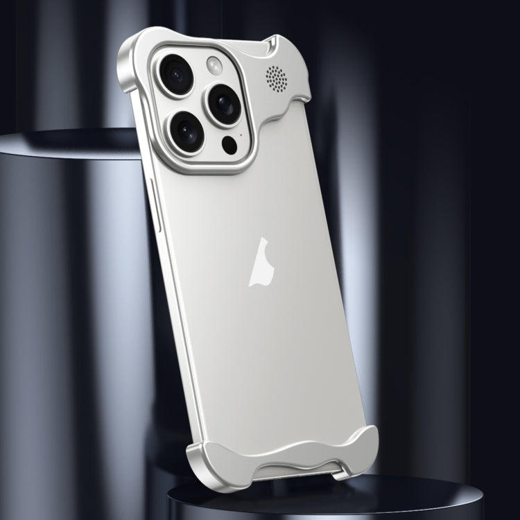 For iPhone 12 Pro Max Aromatherapy Alloy Frameless Phone Case(Silver) - iPhone 12 Pro Max Cases by PMC Jewellery | Online Shopping South Africa | PMC Jewellery | Buy Now Pay Later Mobicred