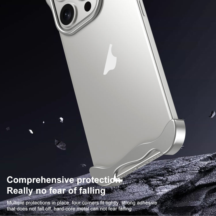 For iPhone 16 Pro Aromatherapy Alloy Frameless Phone Case(Purple) - free shipping - PMC Jewellery - Order now!