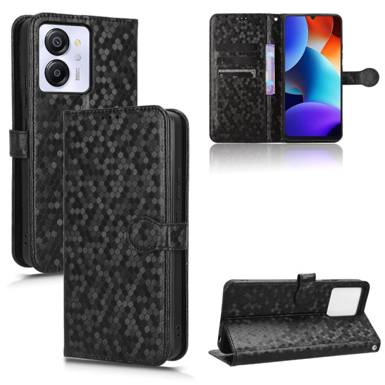 For Blackview Oscal Modern 8 / Color 8 Honeycomb Dot Texture Leather Phone Case(Black) - More Brand by PMC Jewellery | Online Shopping South Africa | PMC Jewellery | Buy Now Pay Later Mobicred