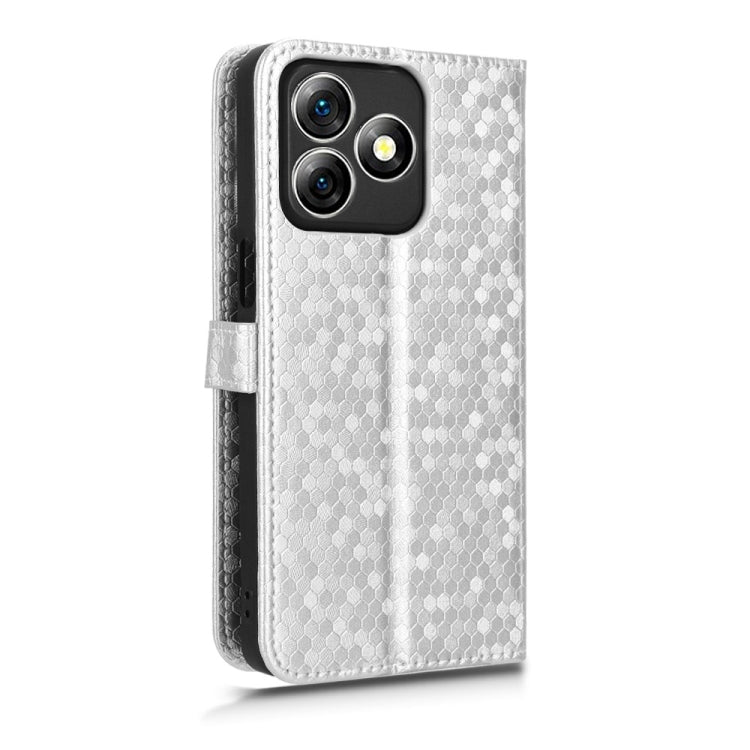 For Ulefone Note 18 Ultra Honeycomb Dot Texture Leather Phone Case(Silver) - Ulefone Cases by PMC Jewellery | Online Shopping South Africa | PMC Jewellery | Buy Now Pay Later Mobicred