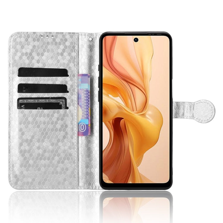 For Ulefone Note 18 Ultra Honeycomb Dot Texture Leather Phone Case(Silver) - Ulefone Cases by PMC Jewellery | Online Shopping South Africa | PMC Jewellery | Buy Now Pay Later Mobicred