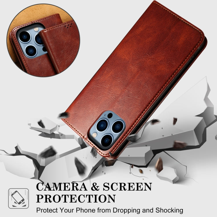 For Samsung Galaxy S25 Ultra 5G Oil Wax Crazy Horse Texture Leather Phone Case(Brown) - Galaxy S25 Ultra 5G Cases by PMC Jewellery | Online Shopping South Africa | PMC Jewellery | Buy Now Pay Later Mobicred