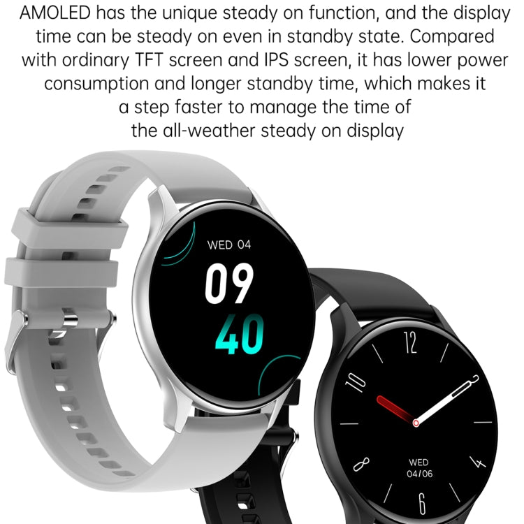 LEMFO HK89 1.43 inch BT5.0 IP67 Sport Smart Watch, Support Bluetooth Call / Message Notification / Heart Rate / Blood Pressure Health Monitor(Silver) - Smart Watches by LEMFO | Online Shopping South Africa | PMC Jewellery | Buy Now Pay Later Mobicred