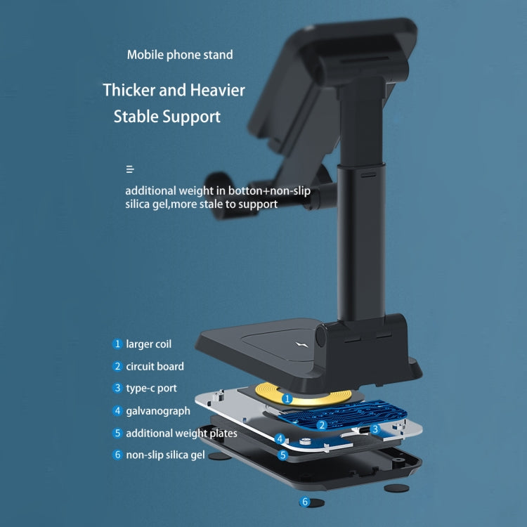 T6 2 in 1 Portable Folding Stand Wireless Charging, Style:Double Charge(White) - Wireless Charger by PMC Jewellery | Online Shopping South Africa | PMC Jewellery | Buy Now Pay Later Mobicred