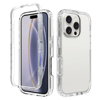 For iPhone 16 Pro Max Clear TPU Hybrid PC Shockproof Phone Case(Transparent) - iPhone 16 Pro Max Cases by PMC Jewellery | Online Shopping South Africa | PMC Jewellery | Buy Now Pay Later Mobicred