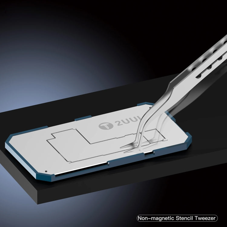 2UUL Non-magnetic Stainless Stencil Tweezers with Holes, Model:TW22 - Tweezers by 2UUL | Online Shopping South Africa | PMC TechLife | Buy Now Pay Later Mobicred