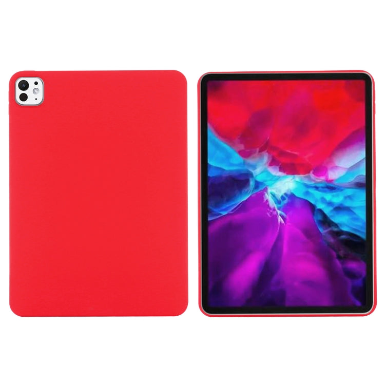 For iPad Pro 13 2024 Pure Color Liquid Silicone Shockproof Tablet Case(Red) - iPad Pro 13 2024 Cases by PMC Jewellery | Online Shopping South Africa | PMC Jewellery | Buy Now Pay Later Mobicred