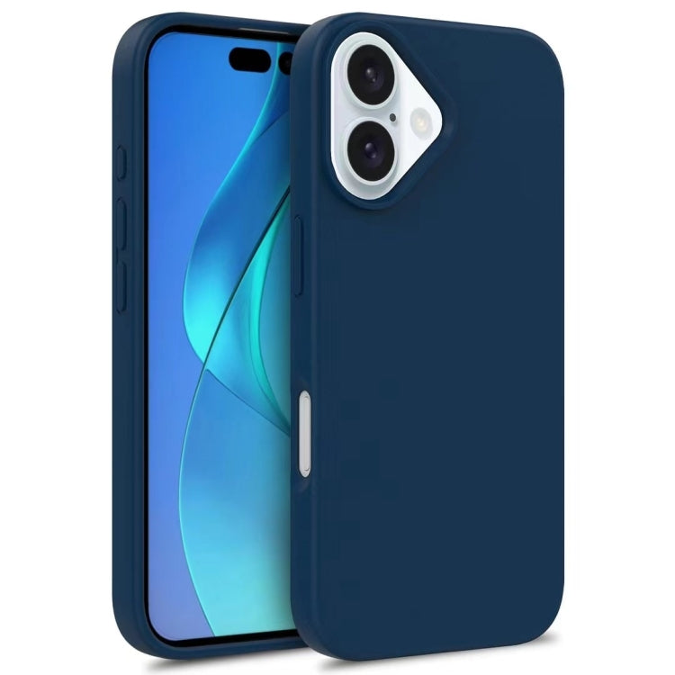 For iPhone 16 Wheat Straw TPU Phone Case(Blue) - iPhone 16 Cases by PMC Jewellery | Online Shopping South Africa | PMC Jewellery | Buy Now Pay Later Mobicred