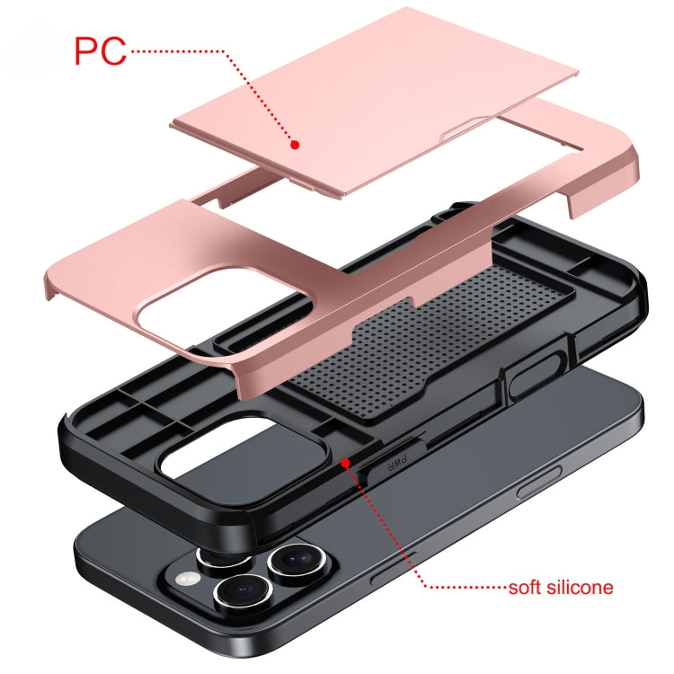 For iPhone 16 Shockproof Armor Phone Case with Card Slot(Dark Green) - iPhone 16 Cases by PMC TechLife | Online Shopping South Africa | PMC TechLife | Buy Now Pay Later Mobicred