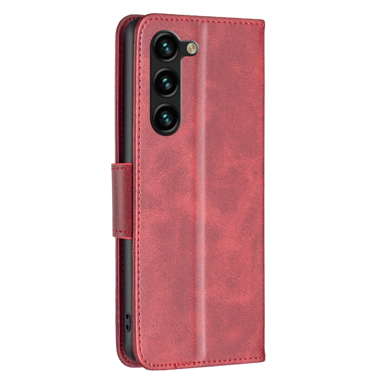 For Samsung Galaxy S25+ 5G Lambskin Texture Pure Color Flip Leather Phone Case(Red) - Galaxy S25+ 5G Cases by PMC Jewellery | Online Shopping South Africa | PMC Jewellery | Buy Now Pay Later Mobicred