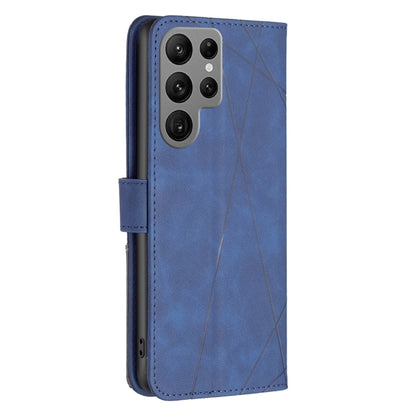 For Samsung Galaxy S25 Ultra 5G Magnetic Buckle Rhombus Texture Leather Phone Case(Blue) - Galaxy S25 Ultra 5G Cases by PMC Jewellery | Online Shopping South Africa | PMC Jewellery | Buy Now Pay Later Mobicred