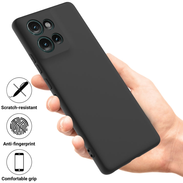 For Motorola Edge 50 Solid Color Liquid Silicone Dropproof Full Coverage Phone Case(Black) - free shipping - PMC TechLife - Order now!