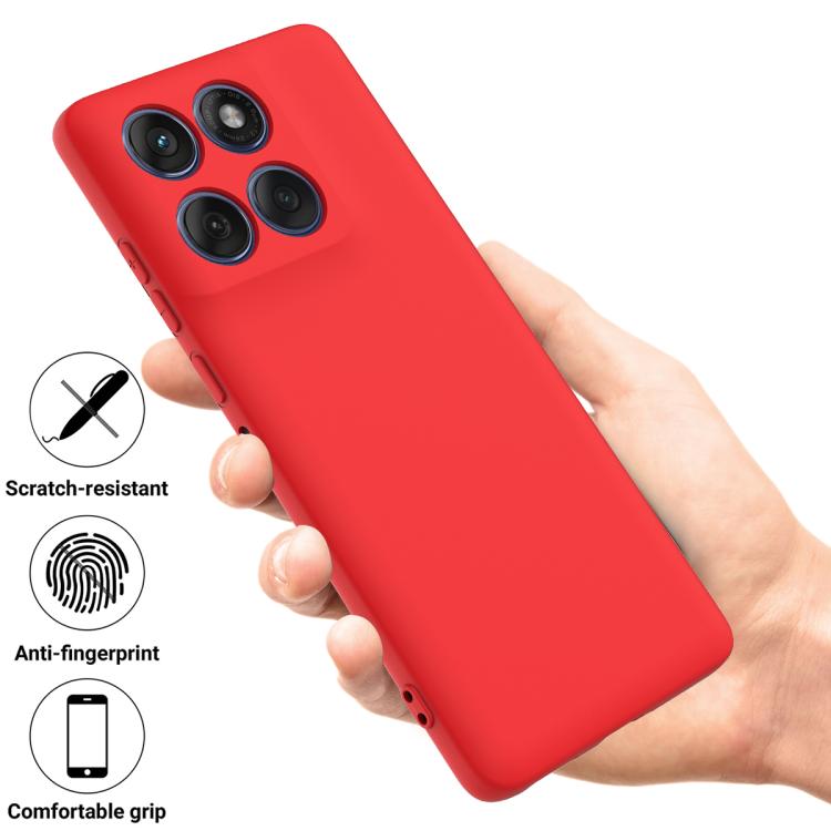 For Motorola Edge 60s Solid Color Liquid Silicone Dropproof Full Coverage Phone Case(Red) - free shipping - PMC TechLife - Order now!