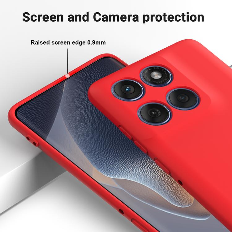 For Motorola Edge 60s Solid Color Liquid Silicone Dropproof Full Coverage Phone Case(Red) - free shipping - PMC TechLife - Order now!