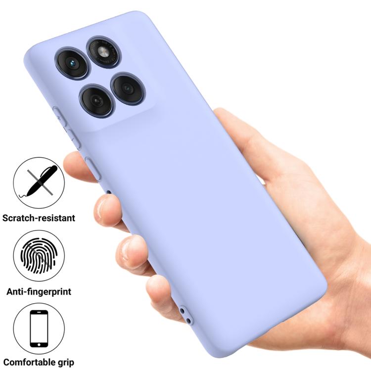 For Motorola Edge 60 Pro Solid Color Liquid Silicone Dropproof Full Coverage Phone Case(Purple) - free shipping - PMC TechLife - Order now!