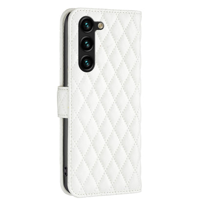 For Samsung Galaxy S25+ 5G Diamond Lattice Wallet Flip Leather Phone Case(White) - Galaxy S25+ 5G Cases by PMC Jewellery | Online Shopping South Africa | PMC Jewellery | Buy Now Pay Later Mobicred