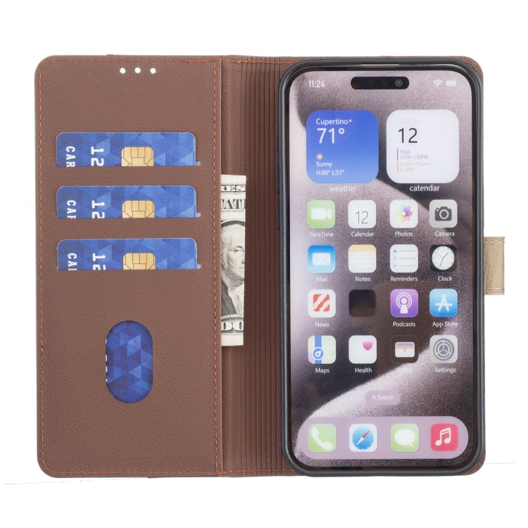 For Google Pixel 9 Color Matching RFID Anti-theft Leather Phone Case(Brown) - Google Cases by PMC Jewellery | Online Shopping South Africa | PMC Jewellery | Buy Now Pay Later Mobicred