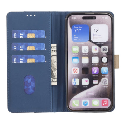 For Google Pixel 9 Color Matching RFID Anti-theft Leather Phone Case(Blue) - Google Cases by PMC Jewellery | Online Shopping South Africa | PMC Jewellery | Buy Now Pay Later Mobicred