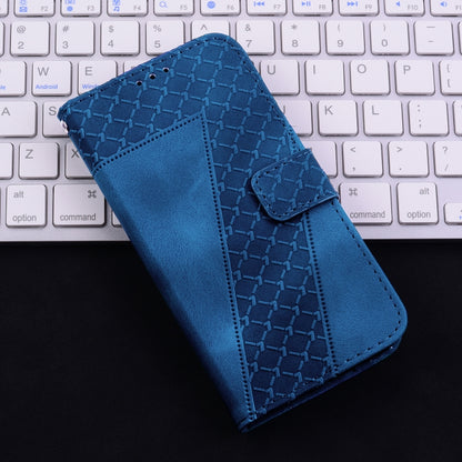 For Xiaomi Redmi K70 / K70 Pro Seven-shaped Embossed Leather Phone Case(Blue) - K70 Cases by PMC Jewellery | Online Shopping South Africa | PMC Jewellery | Buy Now Pay Later Mobicred