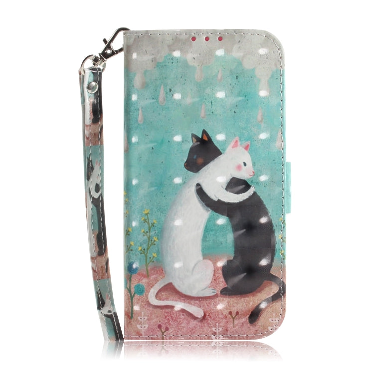 For Xiaomi Redmi K70 Pro / K70 3D Colored Flip Leather Phone Case(Black White Cat) - K70 Cases by PMC Jewellery | Online Shopping South Africa | PMC Jewellery | Buy Now Pay Later Mobicred