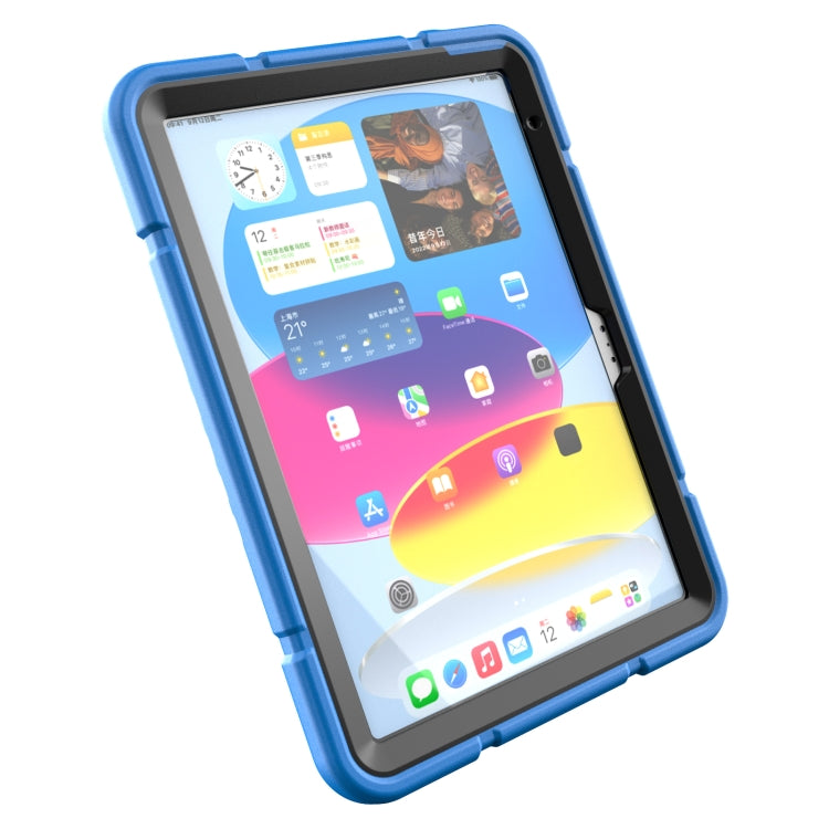 For iPad Air 11 2024 Armor Holder Silicone Hybrid PC Tablet Case(Blue) - iPad Air 11 2024 Cases by PMC Jewellery | Online Shopping South Africa | PMC Jewellery | Buy Now Pay Later Mobicred