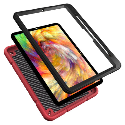 For iPad Pro 11 2024 Armor Holder Silicone Hybrid PC Tablet Case(Red Black) - iPad Pro 11 2024 Cases by PMC Jewellery | Online Shopping South Africa | PMC Jewellery | Buy Now Pay Later Mobicred