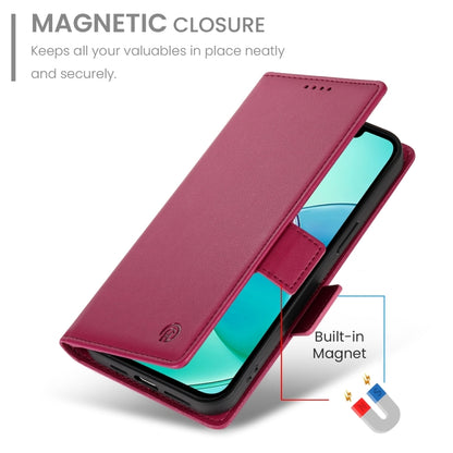 For iPhone SE 2024 Side Buckle Magnetic Frosted Leather Phone Case(Wine Red) - More iPhone Cases by PMC Jewellery | Online Shopping South Africa | PMC Jewellery | Buy Now Pay Later Mobicred