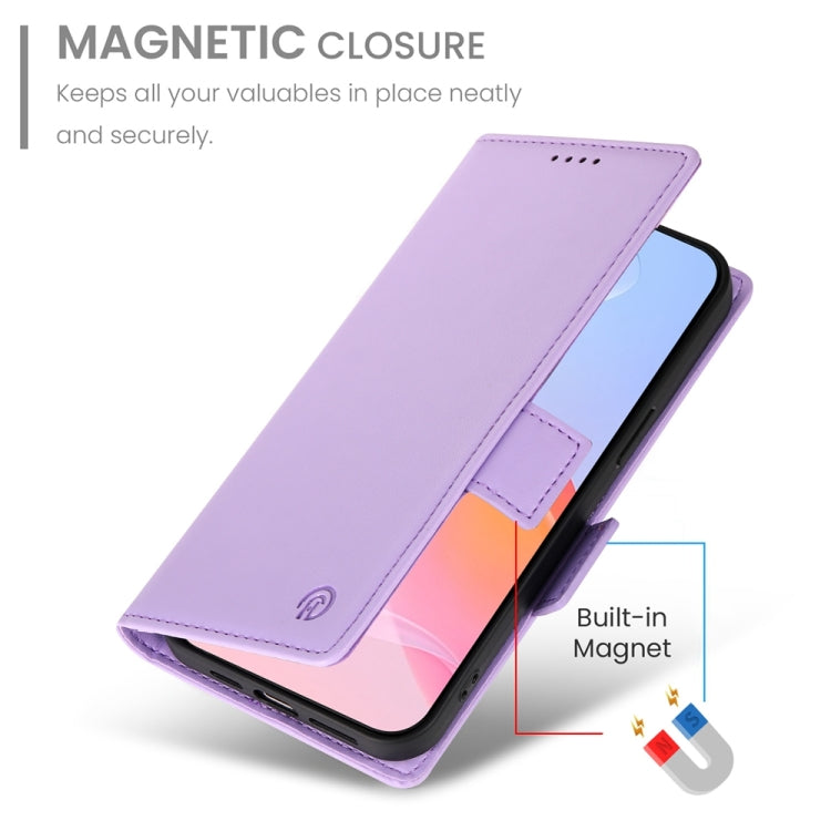 For iPhone 16 Pro Side Buckle Magnetic Frosted Leather Phone Case(Purple) - iPhone 16 Pro Cases by PMC Jewellery | Online Shopping South Africa | PMC Jewellery | Buy Now Pay Later Mobicred