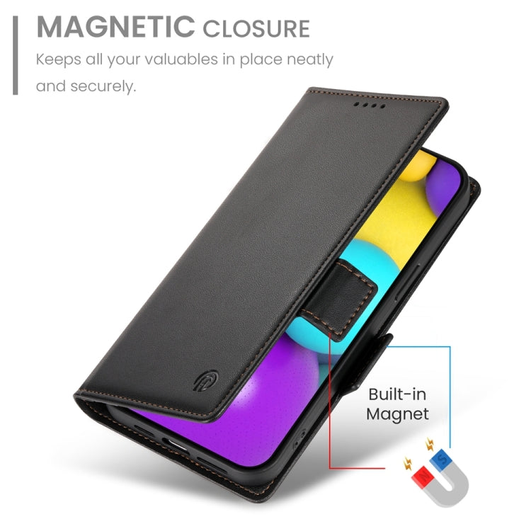 For iPhone 16 Side Buckle Magnetic Frosted Leather Phone Case(Black) - iPhone 16 Cases by PMC Jewellery | Online Shopping South Africa | PMC Jewellery | Buy Now Pay Later Mobicred