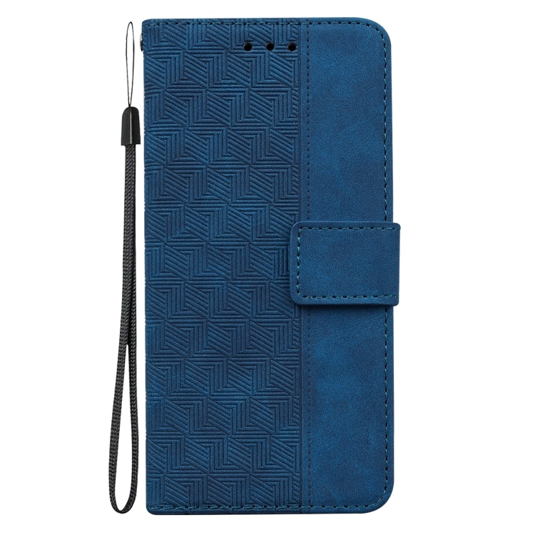 For Xiaomi Redmi K70 Pro / K70 Geometric Embossed Leather Phone Case(Blue) - K70 Cases by PMC Jewellery | Online Shopping South Africa | PMC Jewellery | Buy Now Pay Later Mobicred