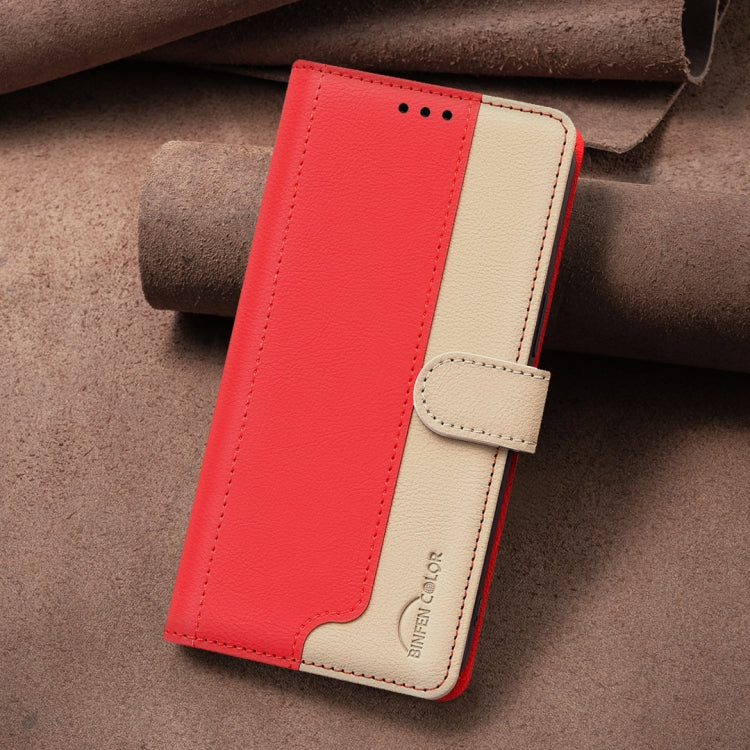 For iPhone 16 Pro Color Matching RFID Anti-theft Leather Phone Case(Red) - iPhone 16 Pro Cases by PMC TechLife | Online Shopping South Africa | PMC TechLife | Buy Now Pay Later Mobicred