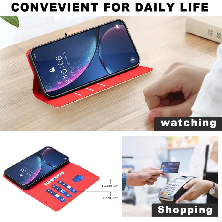 For iPhone 16 Pro Color Matching RFID Anti-theft Leather Phone Case(Red) - iPhone 16 Pro Cases by PMC TechLife | Online Shopping South Africa | PMC TechLife | Buy Now Pay Later Mobicred