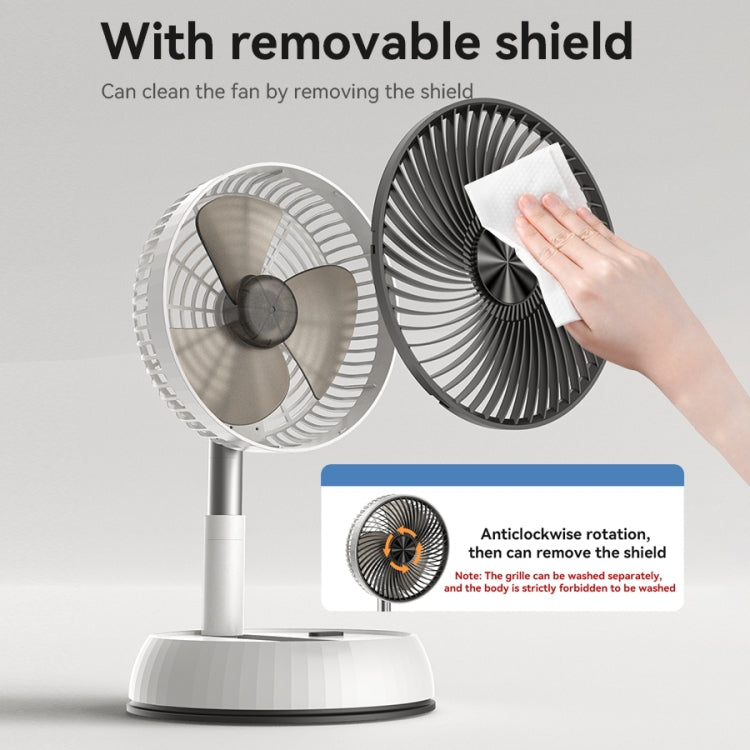 Yesido YF11 Foldable Telescopic Floor Fan(White) - free shipping - PMC TechLife - Order now!