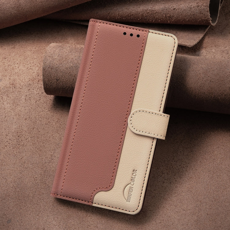 For Xiaomi Redmi K70 / K70 Pro Color Matching RFID Anti-theft Leather Phone Case(Brown) - Xiaomi Cases by PMC Jewellery | Online Shopping South Africa | PMC Jewellery | Buy Now Pay Later Mobicred