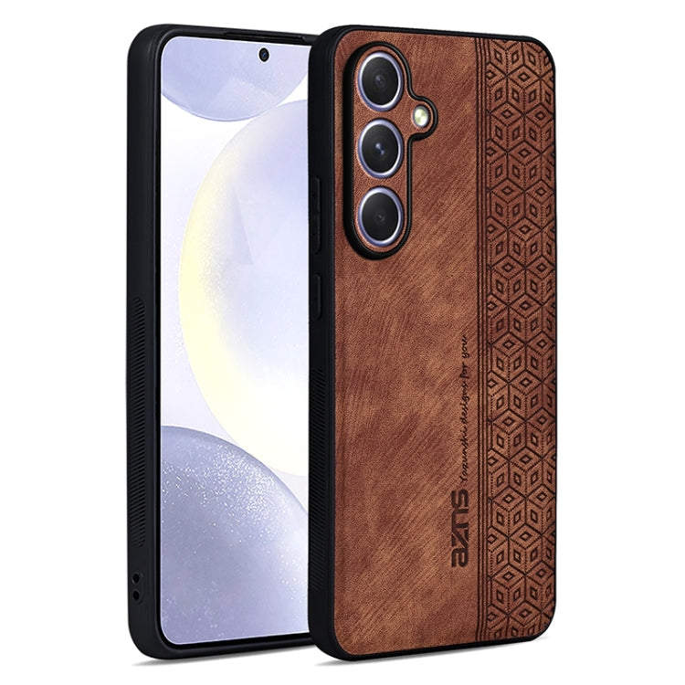 For Samsung Galaxy S25 5G AZNS 3D Embossed Skin Feel Phone Case(Brown) - Galaxy S25 5G Cases by AZNS | Online Shopping South Africa | PMC Jewellery | Buy Now Pay Later Mobicred