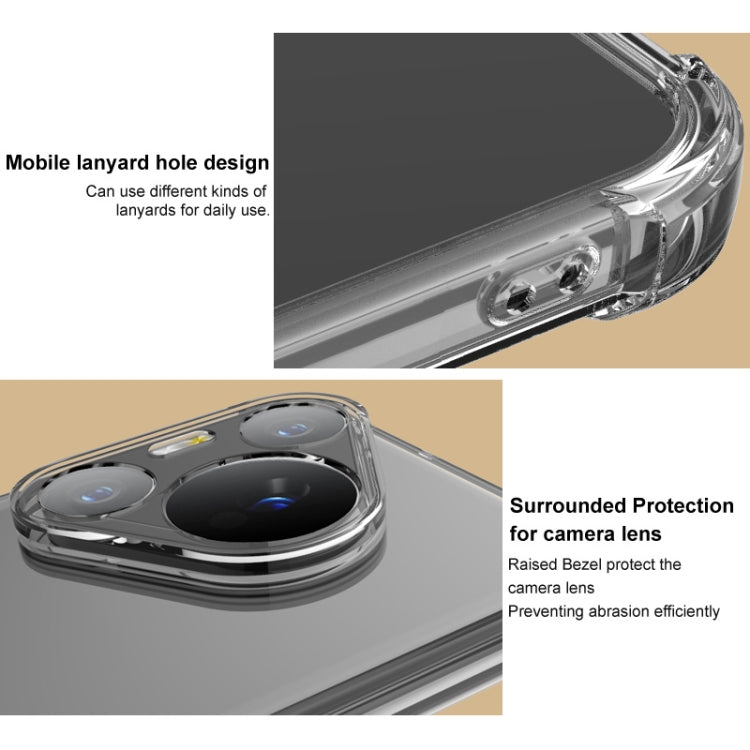For iPhone 16 Pro imak Shockproof Airbag TPU Phone Case(Transparent) - iPhone 16 Pro Cases by imak | Online Shopping South Africa | PMC TechLife | Buy Now Pay Later Mobicred