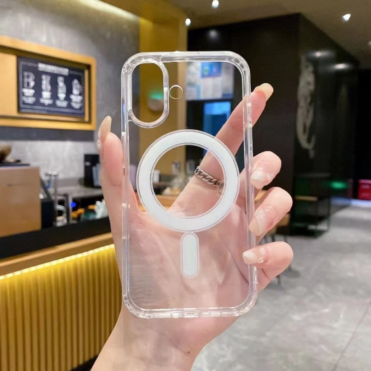 For iPhone 16 Plus Large Hole Camera MagSafe Magnetic Clear Acrylic TPU Case(Transparent) - iPhone 16 Plus Cases by PMC TechLife | Online Shopping South Africa | PMC TechLife | Buy Now Pay Later Mobicred