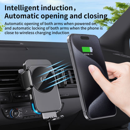 M7 Intelligent Sensing Fast Wireless Charging Car Holder(Black) - Wireless Charger Holders by PMC Jewellery | Online Shopping South Africa | PMC Jewellery | Buy Now Pay Later Mobicred