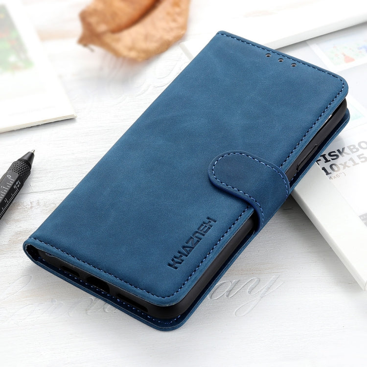 For Samsung Galaxy S25 Ultra 5G KHAZNEH Retro Texture Horizontal Flip Leather Phone Case(Blue) - Galaxy S25 Ultra 5G Cases by PMC Jewellery | Online Shopping South Africa | PMC Jewellery | Buy Now Pay Later Mobicred