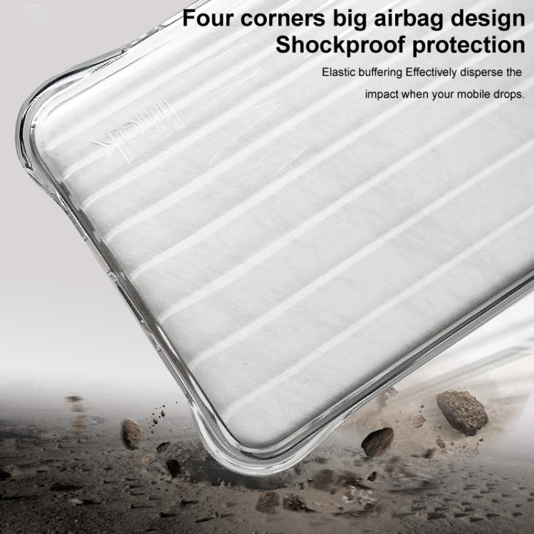 For iPhone 16 IMAK Corrugated Texture Airbag TPU Phone Case(Transparent) - iPhone 16 Cases by imak | Online Shopping South Africa | PMC TechLife | Buy Now Pay Later Mobicred