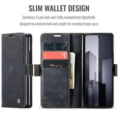 For Samsung Galaxy Z Fold6 5G CaseMe 013 Multifunctional Horizontal Flip Leather Phone Case(Black) - Galaxy Z Fold6 5G Cases by CaseMe | Online Shopping South Africa | PMC Jewellery | Buy Now Pay Later Mobicred