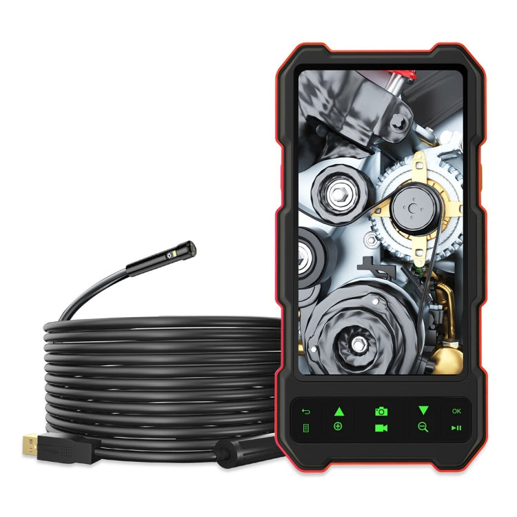 T21 4.5 inch IPS Color Screen 7.9mm Triple Camera Split Hard Cable Industrial Endoscope, Length:2m(Black Red) -  by PMC Jewellery | Online Shopping South Africa | PMC Jewellery | Buy Now Pay Later Mobicred