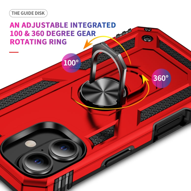 For iPhone 16 Plus Shockproof TPU Hybrid PC Phone Case with Holder(Red) - iPhone 16 Plus Cases by PMC TechLife | Online Shopping South Africa | PMC TechLife | Buy Now Pay Later Mobicred