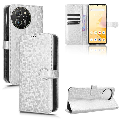 For Blackview Shark 8 Honeycomb Dot Texture Leather Phone Case(Silver) - More Brand by PMC Jewellery | Online Shopping South Africa | PMC Jewellery | Buy Now Pay Later Mobicred