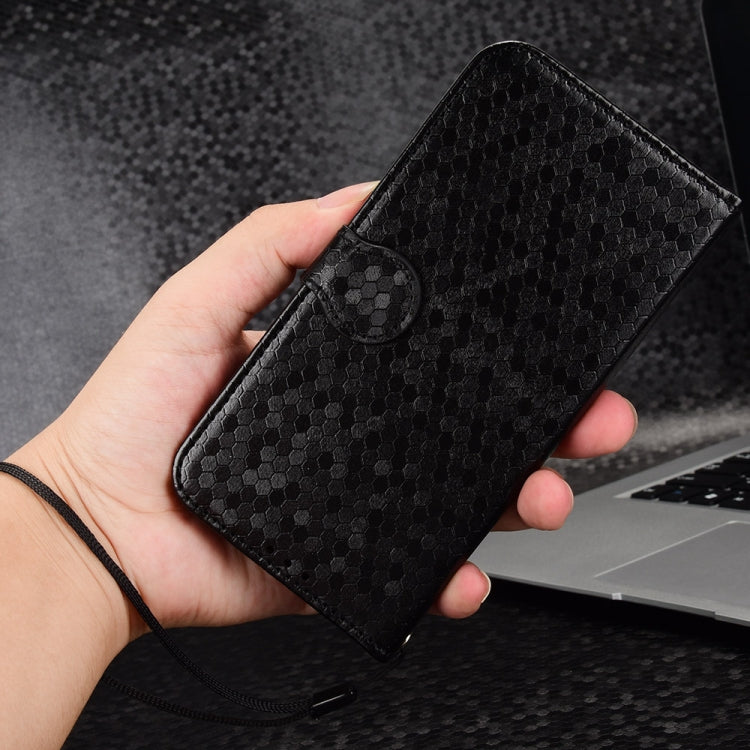 For Blackview Wave 6C Honeycomb Dot Texture Leather Phone Case(Black) - More Brand by PMC TechLife | Online Shopping South Africa | PMC TechLife | Buy Now Pay Later Mobicred
