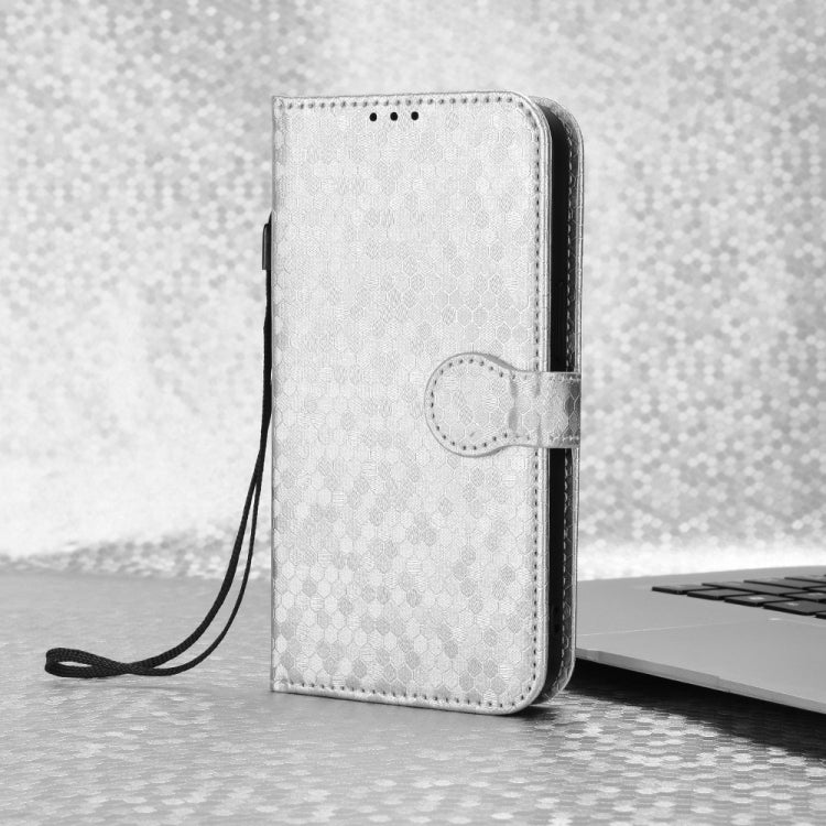 For Blackview Wave 6C Honeycomb Dot Texture Leather Phone Case(Silver) - More Brand by PMC TechLife | Online Shopping South Africa | PMC TechLife | Buy Now Pay Later Mobicred