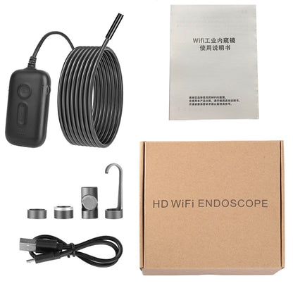 Y15 8mm Single Camera WiFi Connected Hard Cable HD Industrial Endoscope, Length:5m(Black) -  by PMC Jewellery | Online Shopping South Africa | PMC Jewellery | Buy Now Pay Later Mobicred